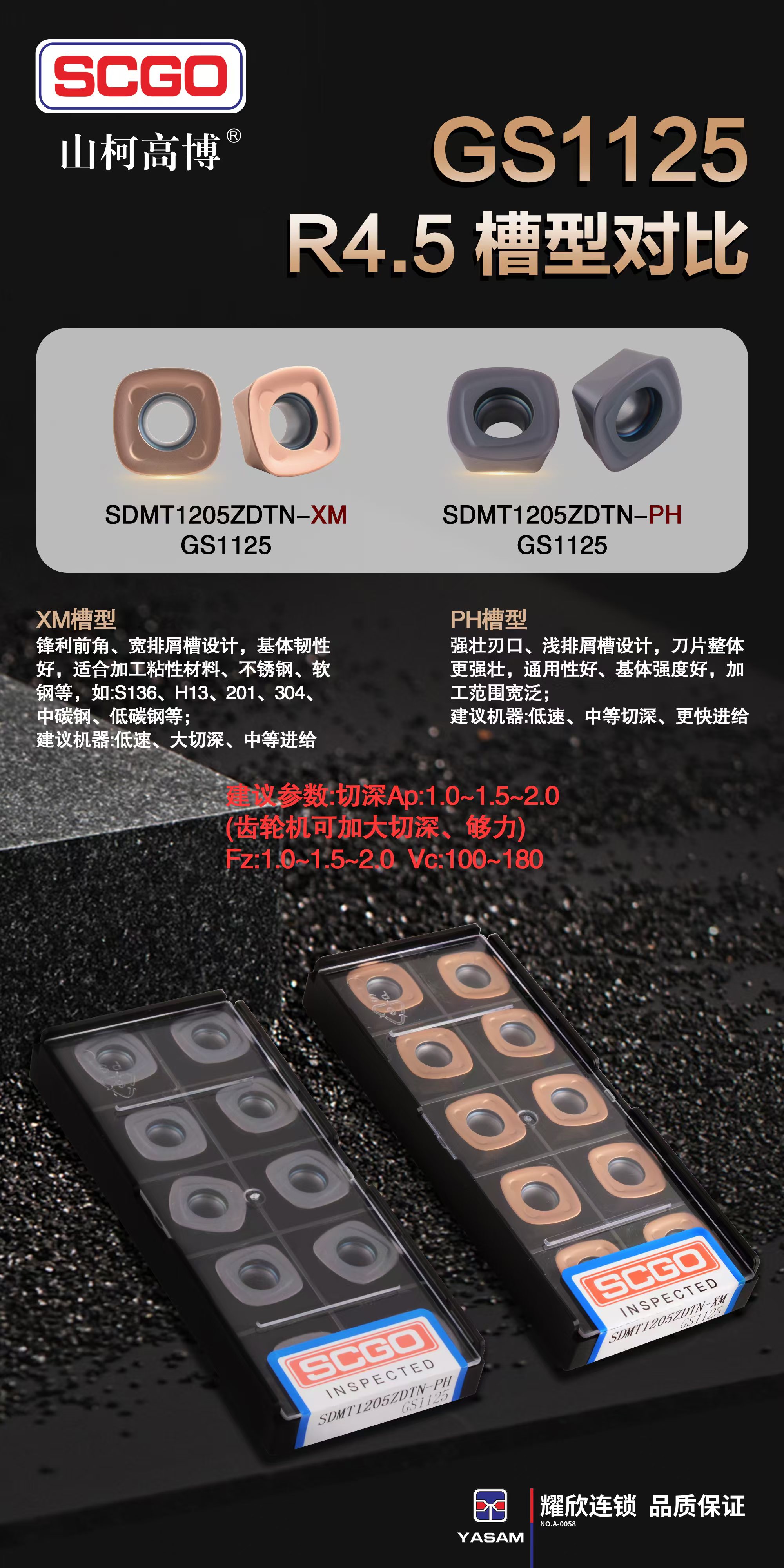 东莞市山柯高数控刀具有限公司_SE防尘刀柄，SE标准刀柄，SE高速刀柄，SE深腔刀柄，SE雕铣机刀柄，GS1125   R4.5槽型对比